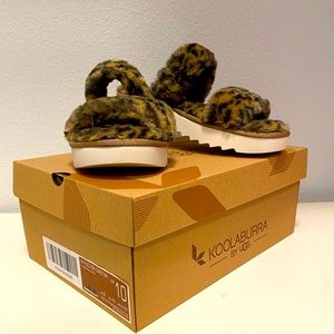 KOOLABURRA by UGG leopard faux-fur slide sandals